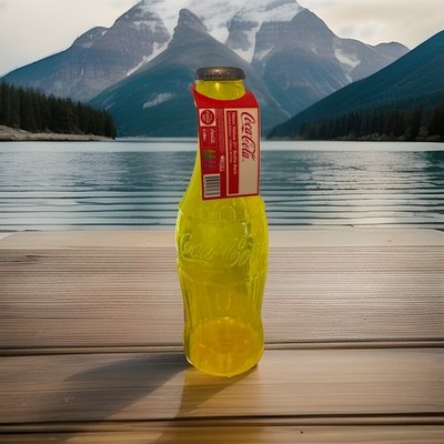 Coco-Cola Jumbo 21'' Bottle Coin Bank Neon Yellow NEW. Many Colors Available.