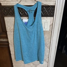 Nike Dry Fit Tank, Large, Teal