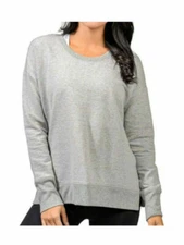 ACTIVE LIFE Women's Small Grey Confetti Modal Slit Top Sweater Size S NWT