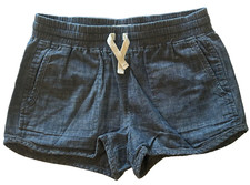 Crewcuts Girls 8 Chambray Shorts Elastic Waist Mock Drawstring Pockets WORN ONCE