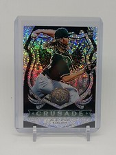 A.J. PUK 2020 Panini Chronicles Crusade White Sparkle RC RARE Oakland Athletics 
