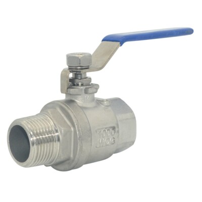 US STOCK 1 in inch 1'' NPT thread MALE to Female Full Port Ball Valve SS 304
