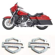 METAL CHROME Harley CVO custom metal tank emblems Show Chrome Finish (set of 2)