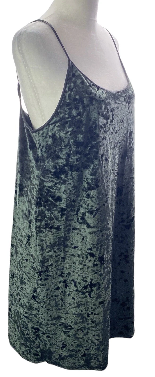 UNDERCOVER VICTORIA'S SECRET Mini Abito Donna Velluto Slip Taglia M Verde Scuro Sexy Glam 77 46