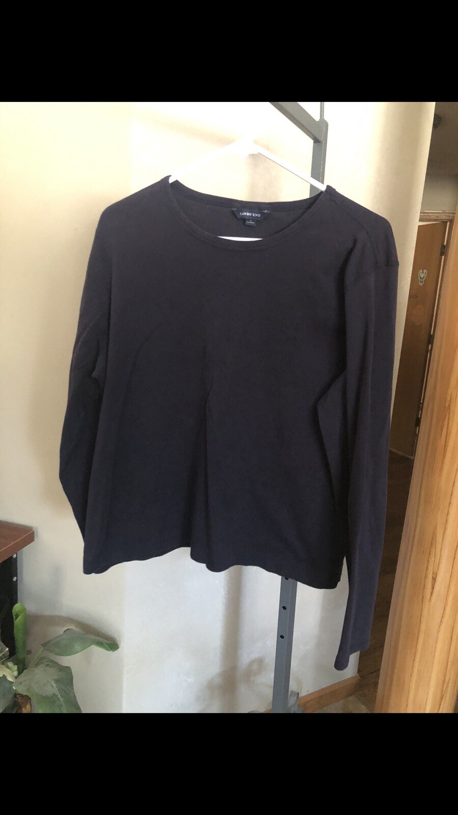 Women's Lands' End Dark Blue Long Sleeve XL Top VGUC