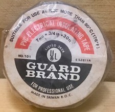 ANTIQUE 4 DISPLAY GUARD BRAND PVC ELECTRICAL INSULATING TAPE 7 MIL X 3/4  X 30ft
