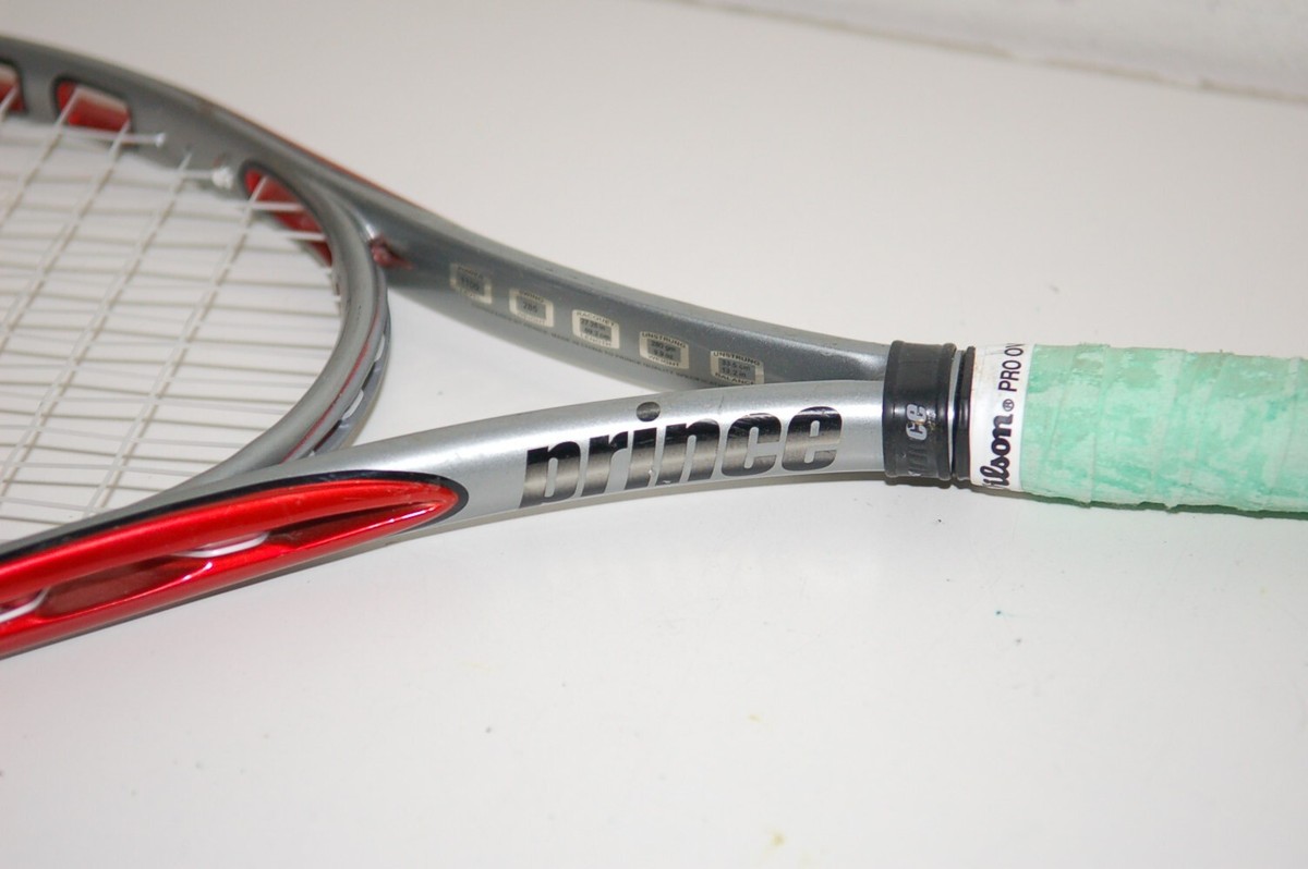Prince O3 Speed Port Tour Grip 2　2本セット PRINCE O3 SPEEDPORT RED TENNIS RACQUET (4 1/2) NEW GRIP +