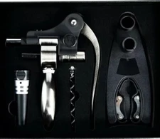 Wine Bottle Opener Corkscrew Set Wine Opener Kit With Foil Cutter Gift Box