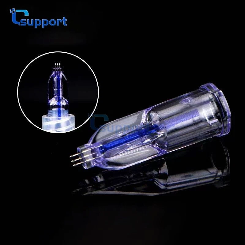 Microneedles de cristal 34G 3 pines/punta de agujas antienvejecimiento ojos líneas de cuello cuidado de la piel Foto 3 de 4