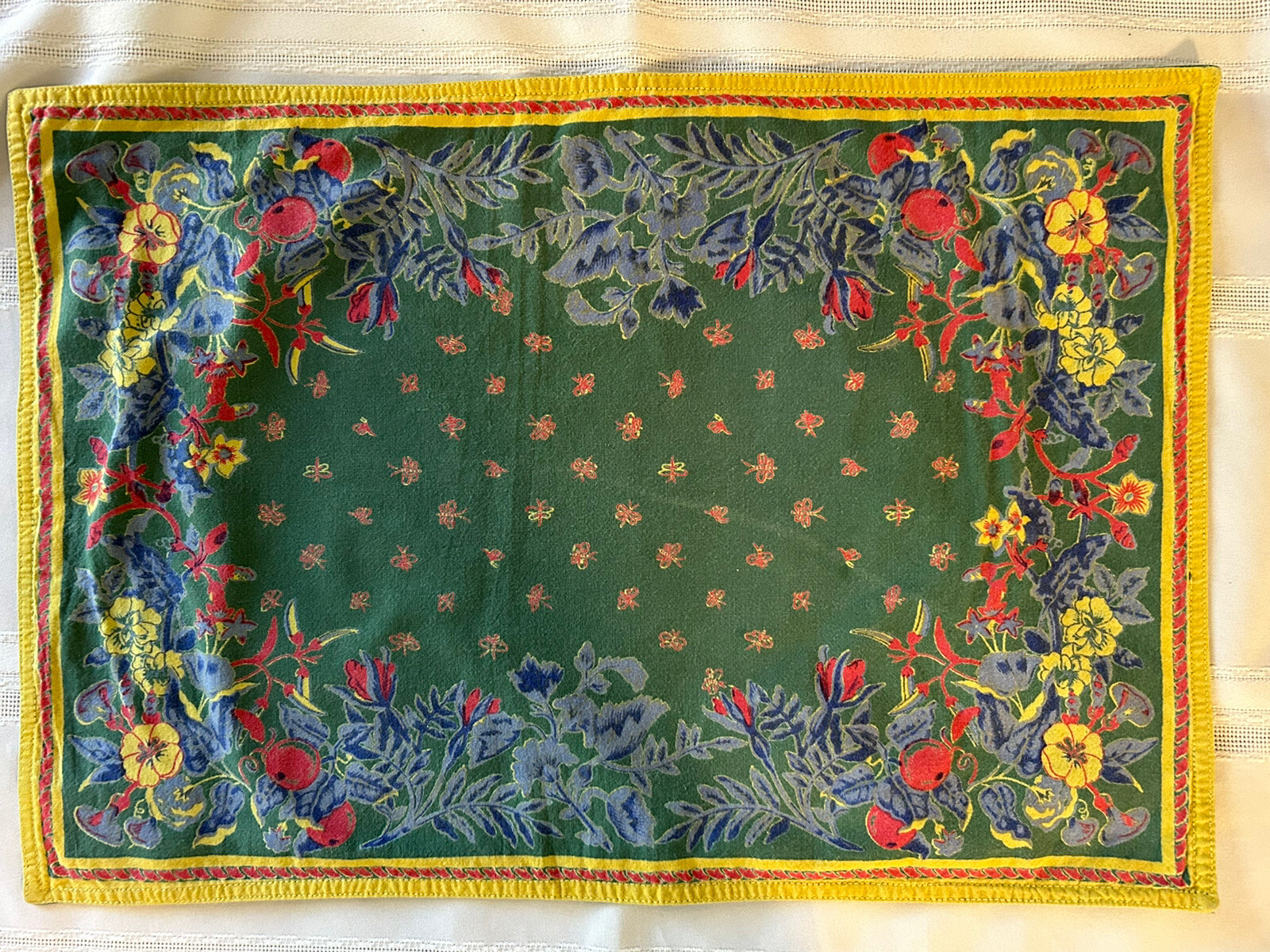 Williams Sonoma Set (6) Placemats Provence Green, Blue, Yellow eBay