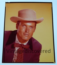 2 Ty Hardin Bronco TV Western Original Vintage Color 8 x 10 Transparency Photos
