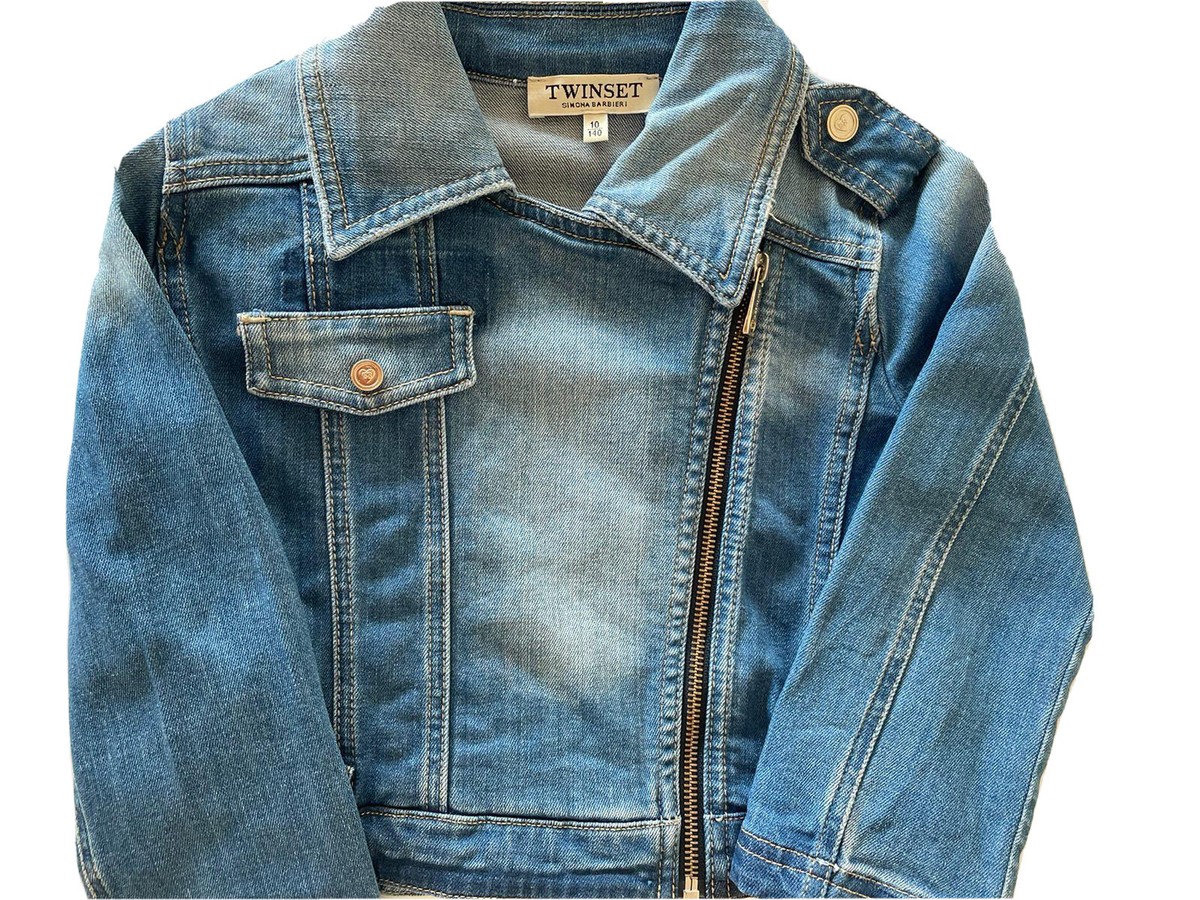 Twinset Simona Barbieri giubbino jeans bambina Taglia 10 Anni