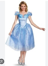 Disguise Disney Cinderella Deluxe Adult Costume Dress Med 8-10