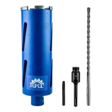 3.5" Dry Core Drill Bit for Concrete Brick with SDS Plus Arbor #30/40 Diamond