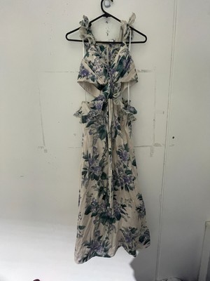 BNWT ZIMMERMANN HYDRANGEA FLORAL CASSIA RUFFLE MIDI DRESS - SIZE 2/8 US |  eBay