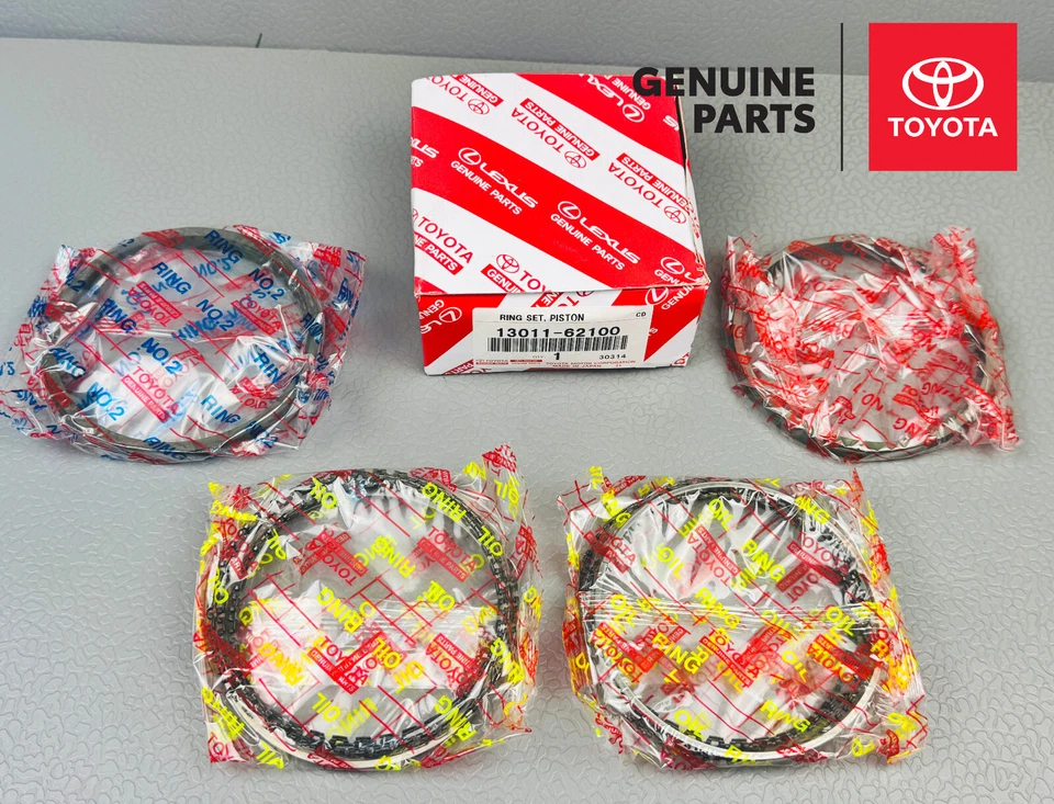Juego de anillos de pistón de motor OEM Toyota Tacoma Tundra 4Runner T100 5VZFE 13011-62100 Foto 2 de 4