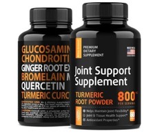 Joint Support Supplement with Glucosamine Chondroitin MSM Turmeric Curcumin