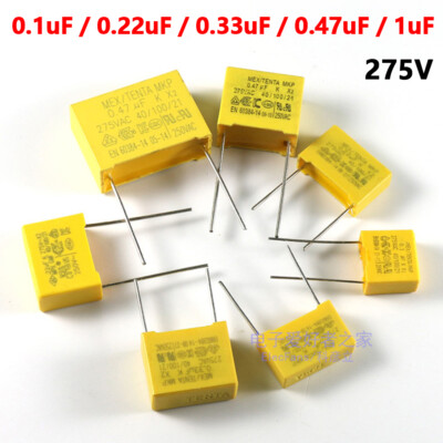 X2 Sicherheits Kondensatoren Polypropylen Film 0,1uF 0,22uF 0,33uF 0,47uF 275VAC