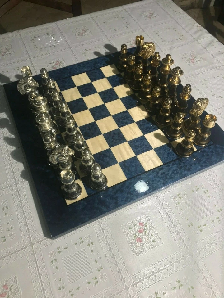 Rare One Of One: Handcrafted Chess Board Set with Raised Frame - Image 4 of 4