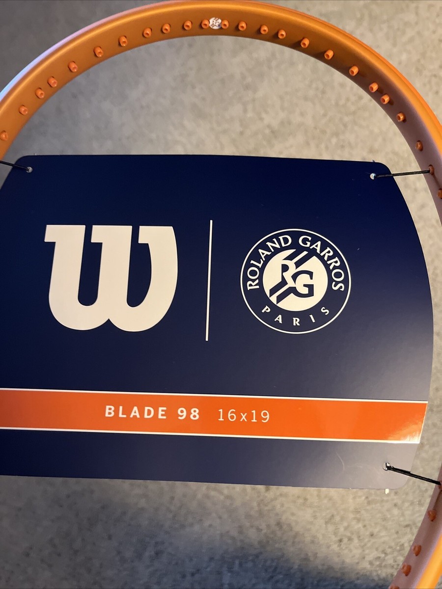 NEW Wilson Blade 98 16x19 v7 Roland Garros Tennis Racquet 4 3/8