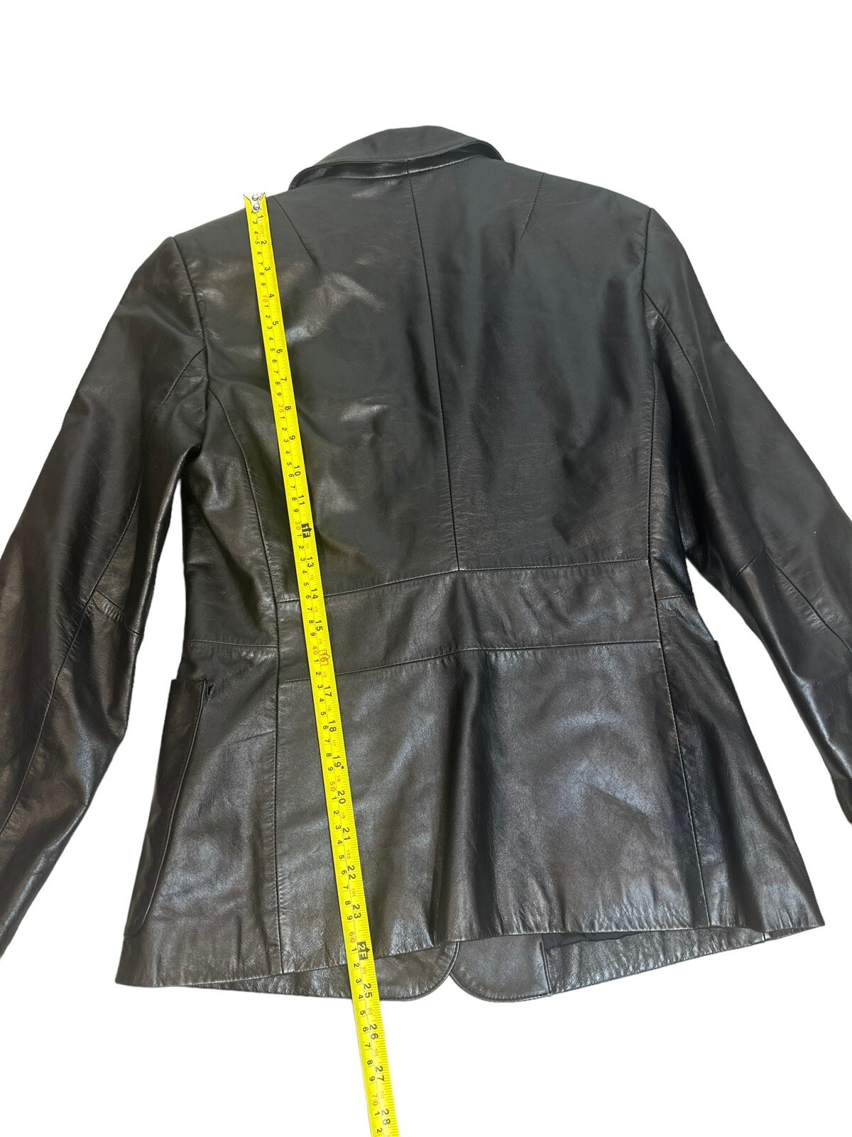 Express VTG Y2K Mob Wife Leather Structured Patch… - image 7