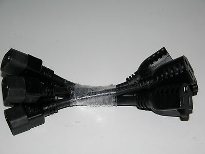 PDU power cords C14 to 5-15R adapter, 5 lot, AIT Best cables, USA Priority Ship