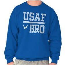 US Air Force Bro USAF Logo Military Family Mens Crewneck Sweatshirt Pullover