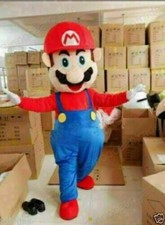 Christmas Present Super Mario Mascot Costume Cosplay Party Fancy Dress