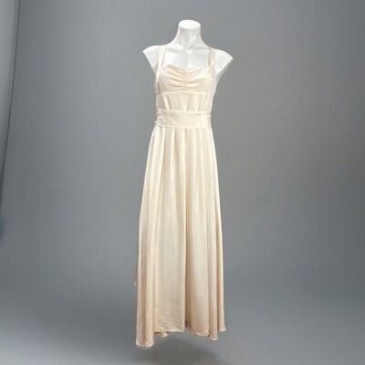 J Crew Sz Rebecca Silk Sleeveless Bridal Maxi Gown Wedding