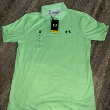  60 Under Armour Men  s Performance 3 Polo Golf Shirt 1377377- Green -small Nwt