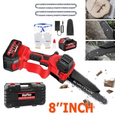 8'' Inch Electric Cordless Chainsaw Handheld Wood Cutter with Battery for Makita