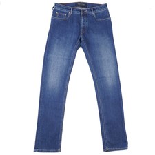 Handpicked Slim-Fit 'Ravello' Deep Medium Blue Wash Denim Jeans 33 NWT