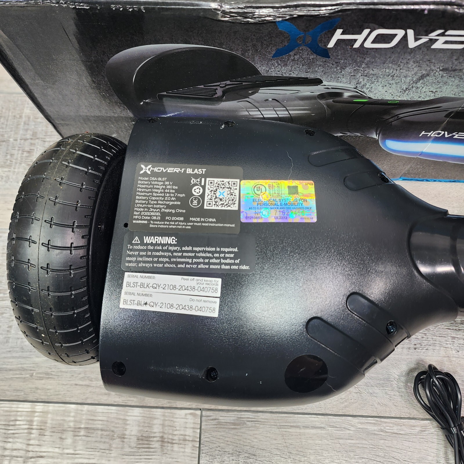 HOVER1 BLAST ELECTRIC SCOOTER WITH POWER ADAPTER DSABLSTBF21