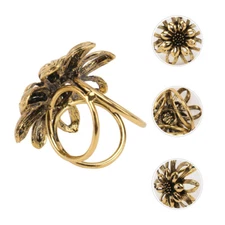 3 Scarf Clips T Shirt Tie Costume Jewelry Rings The Flowers