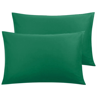 Cotton Solid Pillow Cases Hidden Zipper Pillow Cover Standard Queen King 2 Pack
