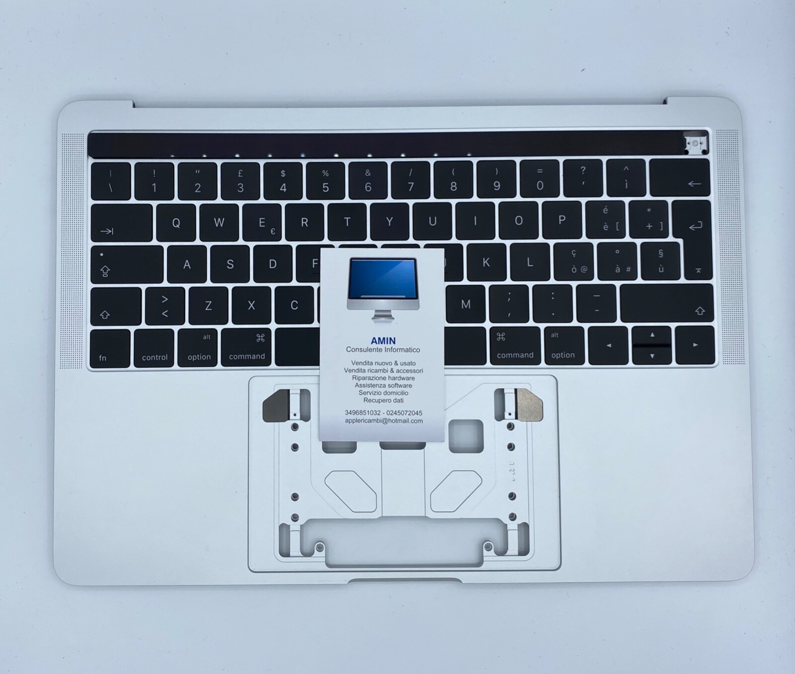 🇮🇹 Top case Tastiera Keyboard Macbook pro 13 touch bar A1706 2017 SILVER