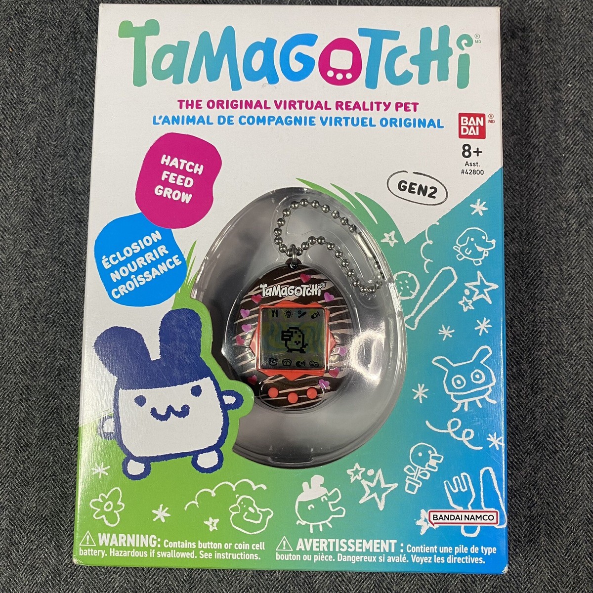 BANDAI Tamagotchi Gen 2 - Chocolate Black Tiger Stripes Hearts | eBay