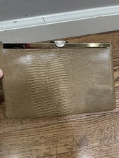 Etra Vintage Envelope Clutch Genuine Leather Purse Chain Needs Work NL