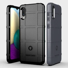 For Samsung Galaxy A02 / M02 Phone Case Shockproof Rugged Back Rubber TPU Cover