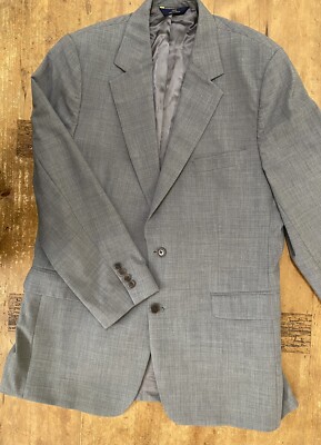 Brooks Brothers 346 stretch Mens Sz 42 reg 96% wool Gray Suit Coat