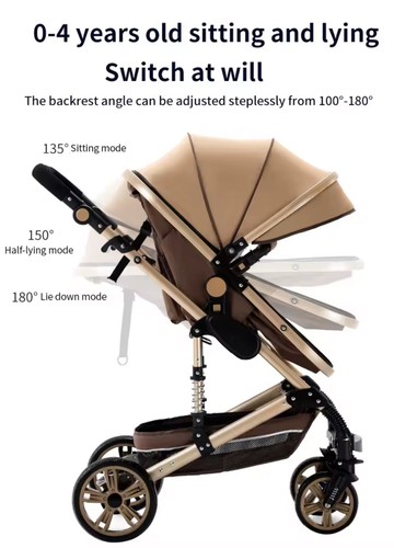 All-In-One Baby Stroller Travel System Pram Light 4 Wheel Strollers for - Picture 10 of 23