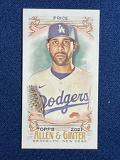 2021 TOPPS ALLEN & GINTER MINI #278 DAVID PRICE (LOS ANGELES DODGERS) A&G BACK