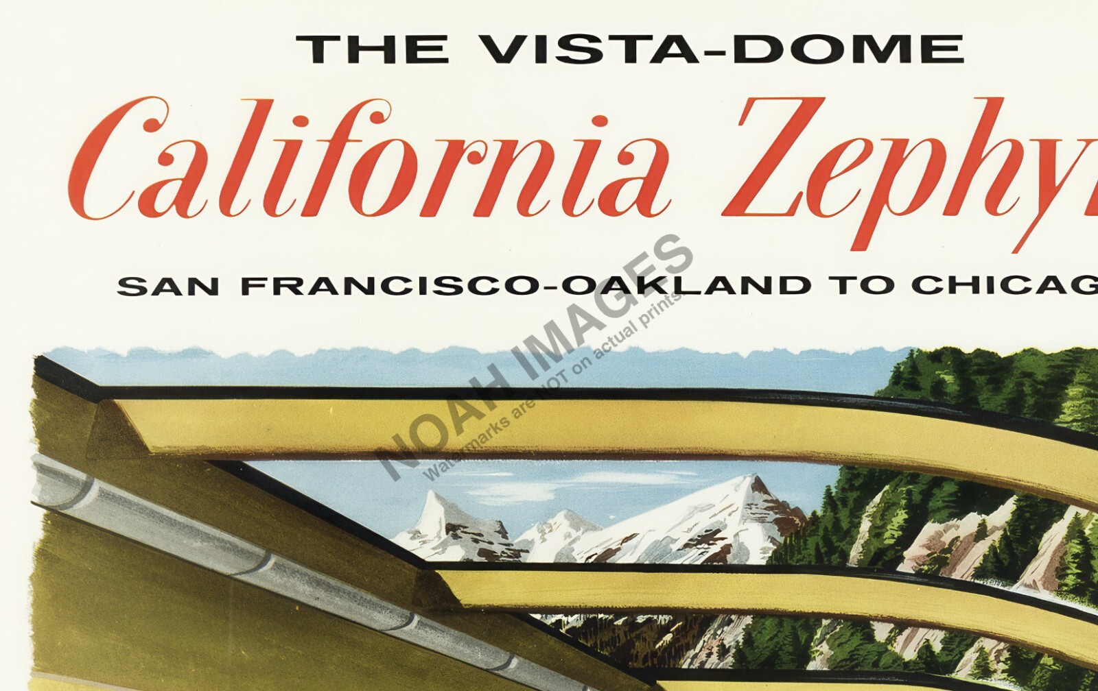 California Zephy vintage railway travel promotion poster 16x24