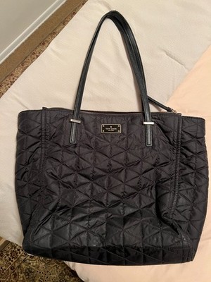 Kate Spade Quilted Large Black Tote Bag Purse EPC