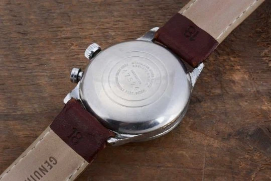 Vintage Pierce Chronograph Style Manual Wind Wristwatch – Black Complicated Dial - Image 3 of 3