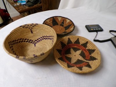 Vintage Hand Woven 3 Bowls