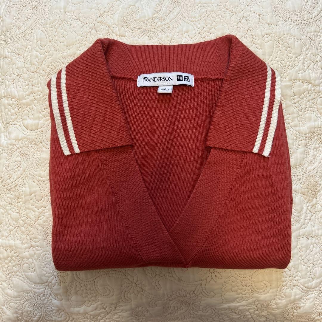 JW Anderson UNIQLO S V-neck Polo Shirt Men's Casual Top