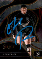 Ethan Page Signed 2024 Panini Prizm WWE NXT Ringside Silver Card #300