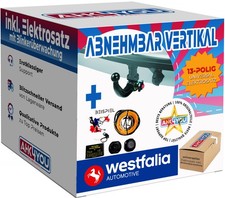 Westfalia ANHÄNGERKUPPLUNG für Audi Q8 18-23 vertikal abnehmbar + 13-pol ES ABE