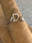 Vintage Sterling Silver Open Heart Promise Ring Size 8-1/2 — photo 2